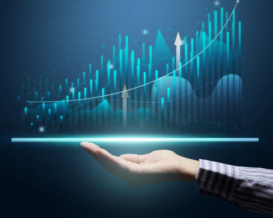 holographic-graph-with-growing-indicators-woman-s-hand-bu